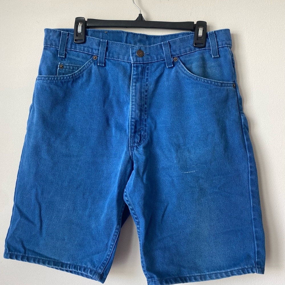 Vintage Levi's 550 Orange Tab Ultra Blue Jean Shorts | Size 34